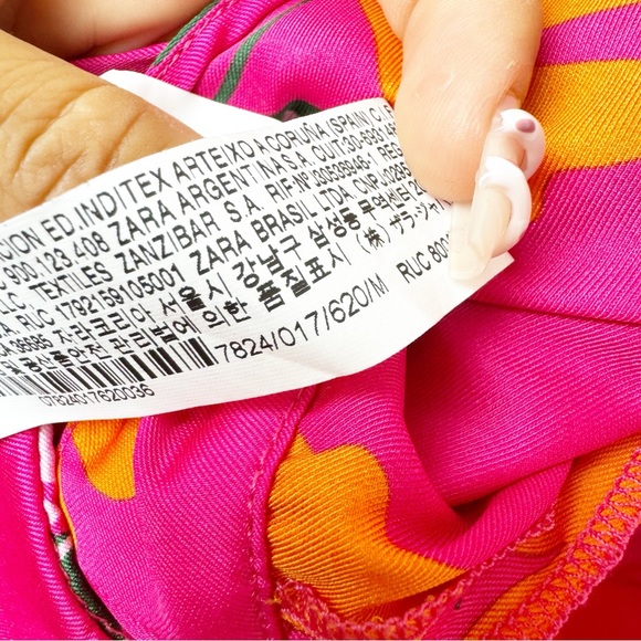 Zara | Pink Satin Effect Flowers Print Sleeveless Jumpsuit NWT - Picture 13 of 14